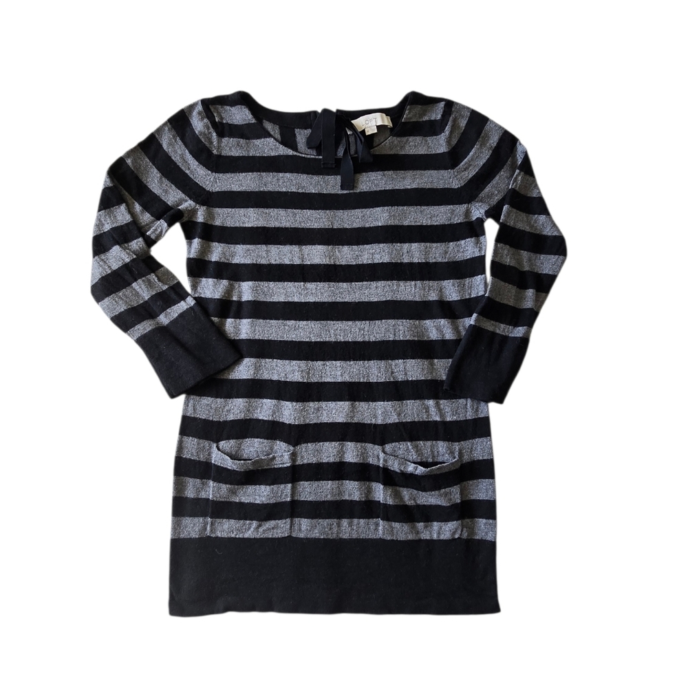 Striped Black and Gray Sweater